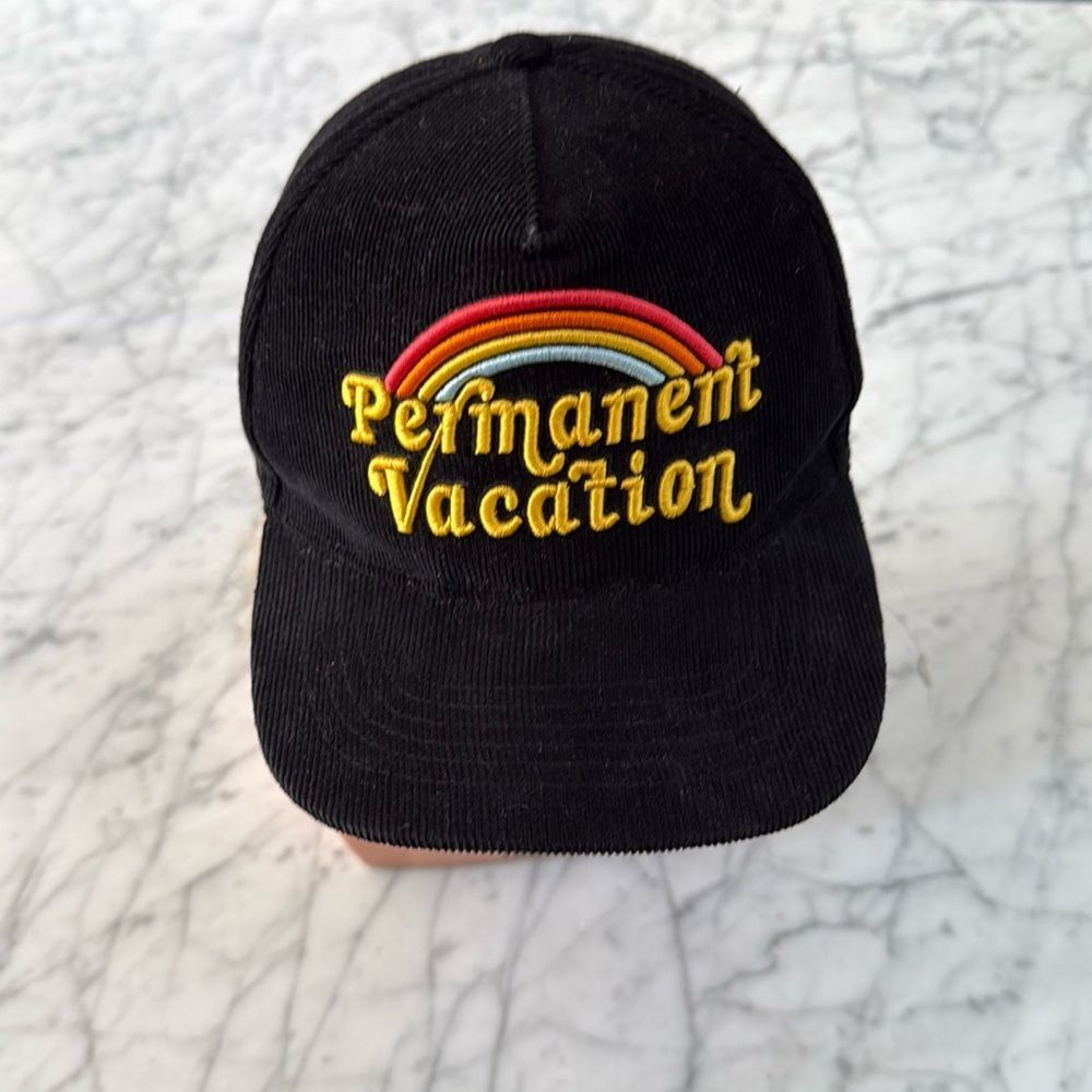 Tiny Whales Corduroy SnapBack Permanent Vacation Rainbow Trucker Hat Sz 6-12Y